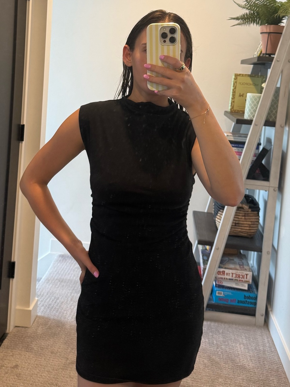Reformation Alden Knit Dress in Black size Medium - Picture 4 of 4